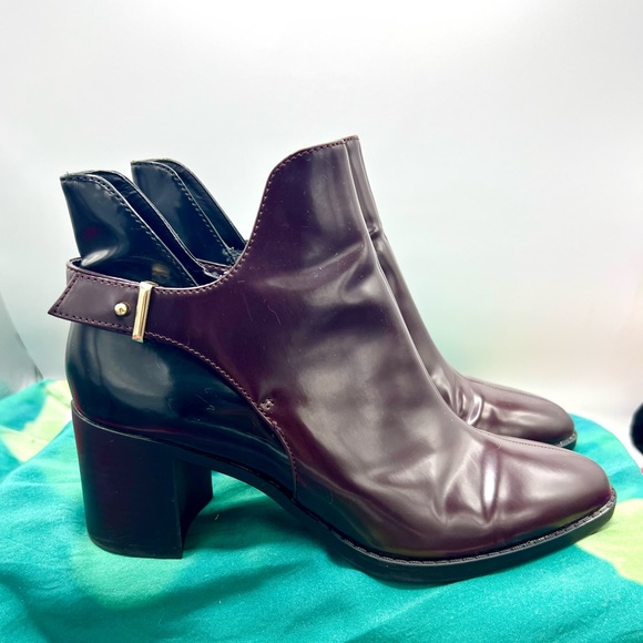 Zara Maroon/Black ankle boots - Picture 8 of 9